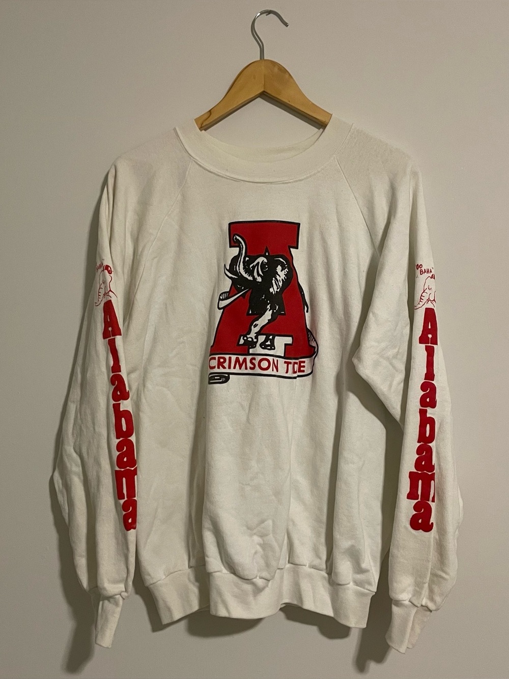 VTG 1980s Alabama Crimson Tide Graphic Crewneck Tee Jays Size XL College USA